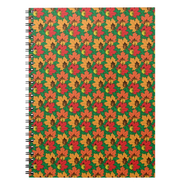 Acorns and leaves VI Spiral Notebook (Front)