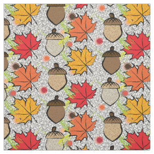 Acorns and leaves VII Fabric