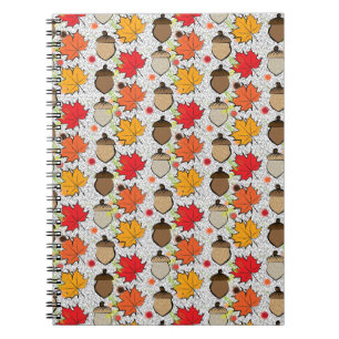 Acorns and leaves VII Spiral Notebook