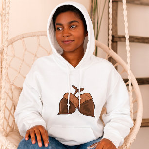 Acorns Rustic Autumn Forest Nature Hoodie