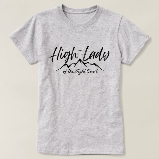 ACOTAR Feyre High Lady of the Night Court Velaris T-Shirt (Design Front)