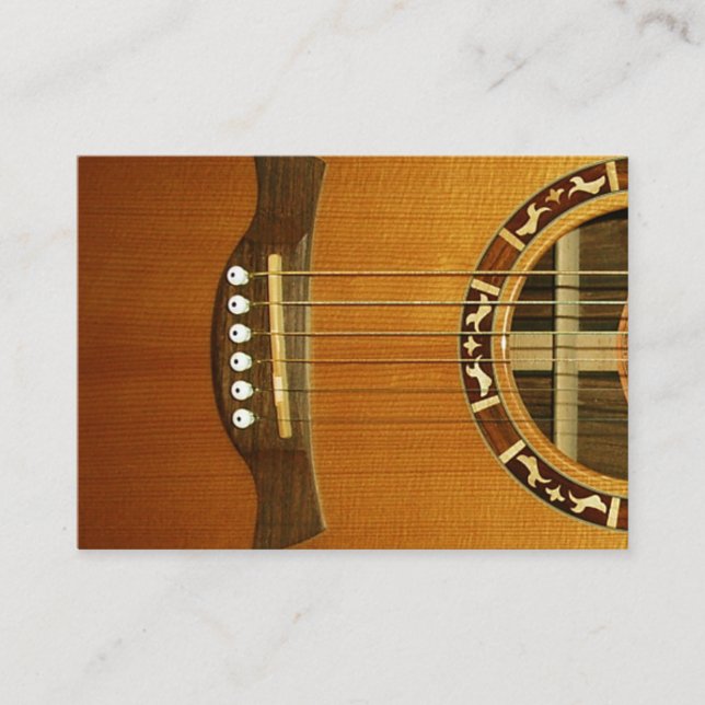 Acoustic 6 String Guitar Business Card (Front)