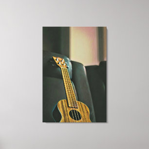 acoustic bass electric guitar gift canvas print
