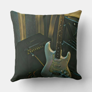 acoustic bass electric guitar gift cushion
