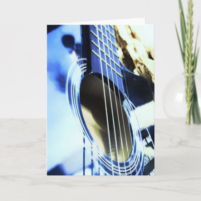 Acoustic Blues Guitar Strings Card (Front)