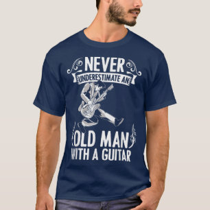 Acoustic Electric Bass Guitar Old Guy Guitarist Mu T-Shirt