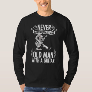 Acoustic Electric Bass Guitar Old Guy Guitarist Mu T-Shirt