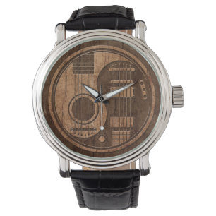 Acoustic Electric Guitars Yin Yang Wood Effect Watch