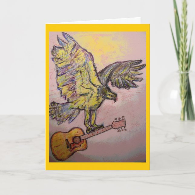 Acoustic Fish Hawk (best wishes) Card (Front)