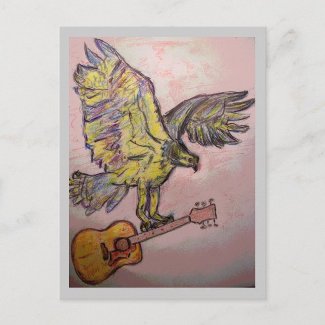 Acoustic Fish Hawk(rock & roll) Postcard (Front)