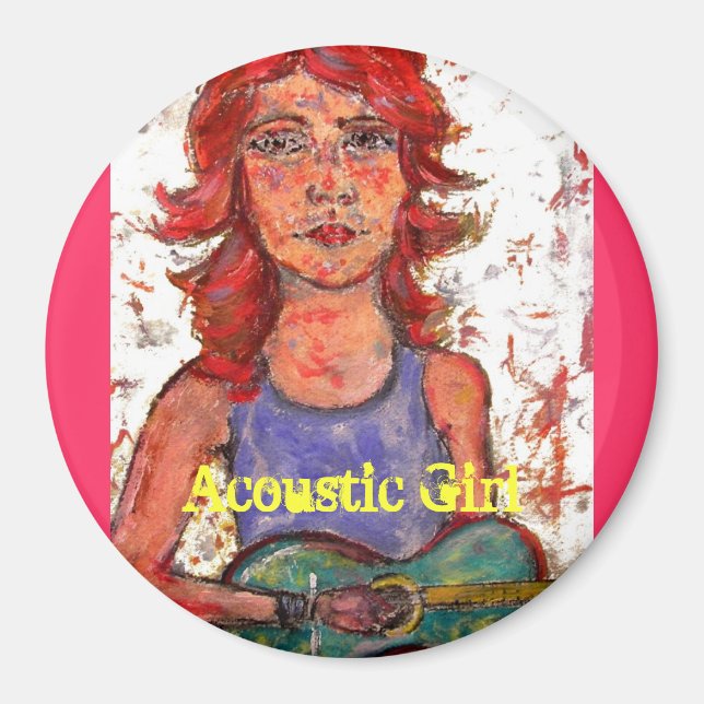 Acoustic Girl Magnet (Front)