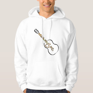 Acoustic Guitar Abstract Logo gold Hoodie