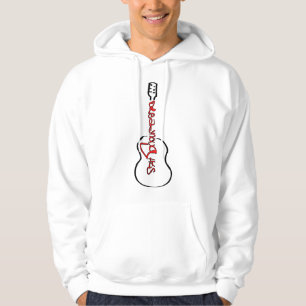 Acoustic Guitar Abstract Logo red Hoodie