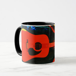 Acoustic Guitar and Case Art Mug Cup