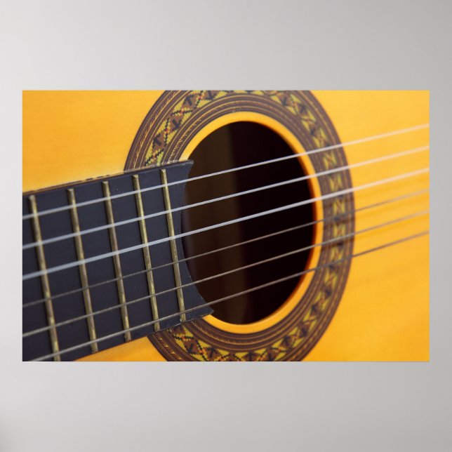 Acoustic Guitar Background Poster (Front)