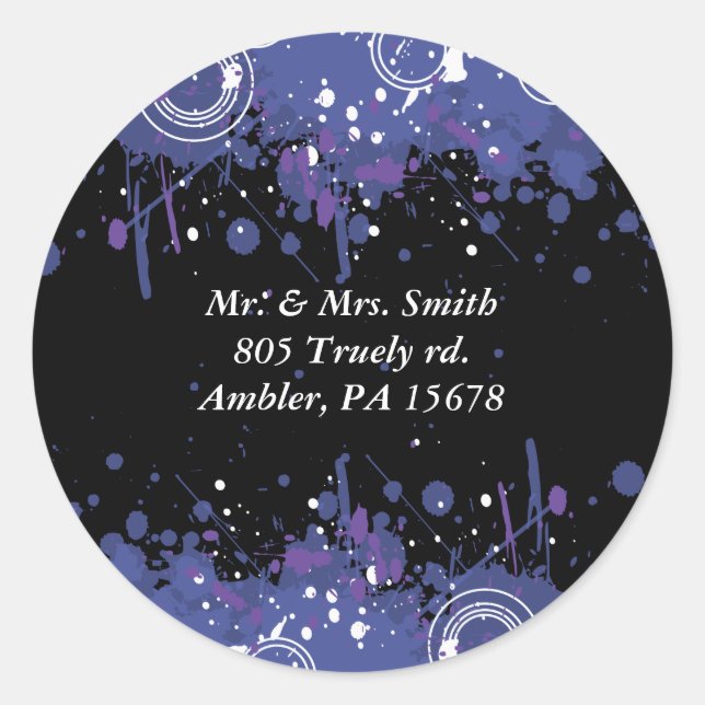 Acoustic Guitar Bar Bat Mitzvah Reply card sticker (Front)