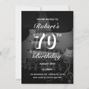 Acoustic Guitar Birthday Party Invitation