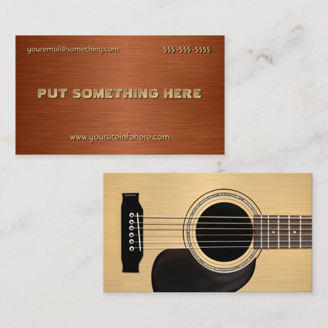 Acoustic Guitar Business Card (Front/Back)