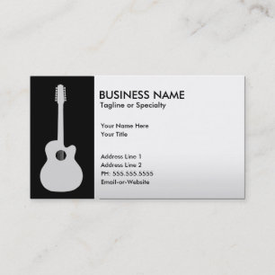 acoustic guitar business card