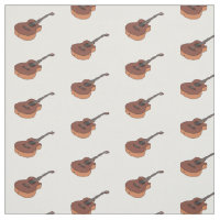 Acoustic guitar cartoon illustration