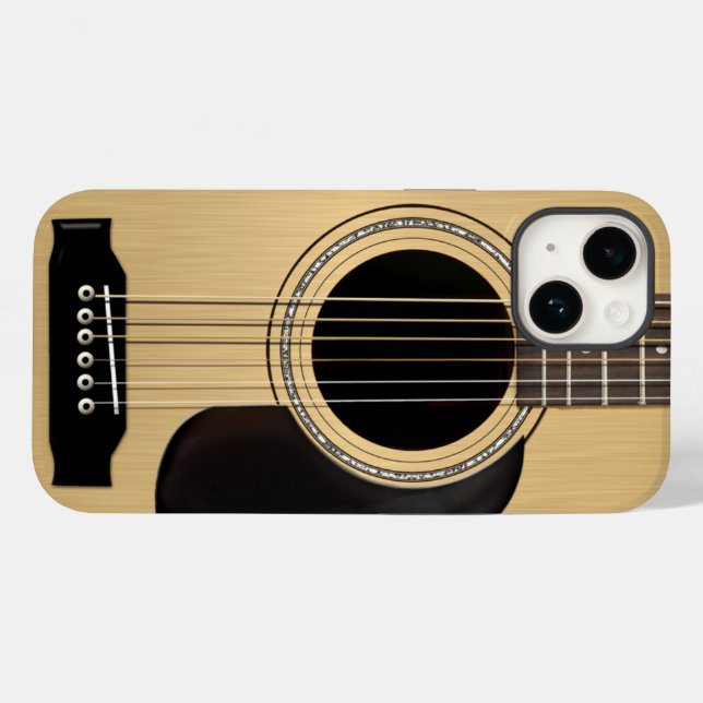 Acoustic Guitar Case-Mate iPhone Case (Back (Horizontal))