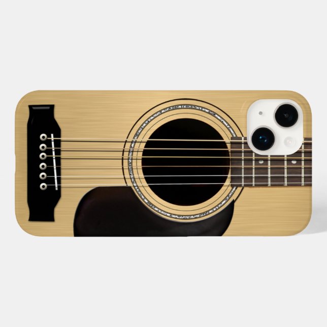 Acoustic Guitar Case-Mate iPhone Case (Back (Horizontal))