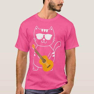 Acoustic Guitar Cat - Acoustic Guitar Musician Gui T-Shirt