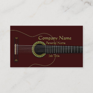 Acoustic Guitar Cool Business Card