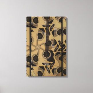 Acoustic Guitar Cubism Canvas Print