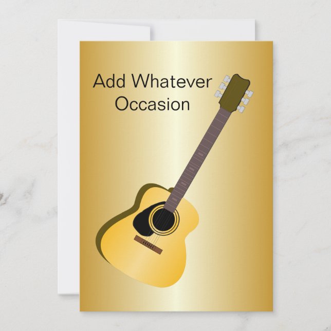 Acoustic Guitar Design Invitation (Front)