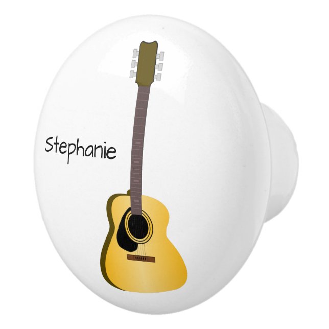 Acoustic Guitar Design Personalised Ceramic Knob (Right)
