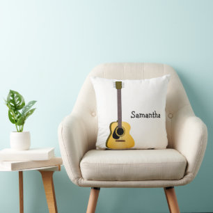 Acoustic Guitar Design Personalised Cushion
