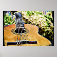 Acoustic Guitar Digital Art