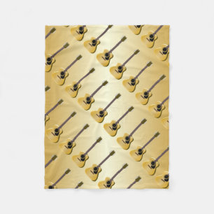 Acoustic Guitar Fleece Blanket