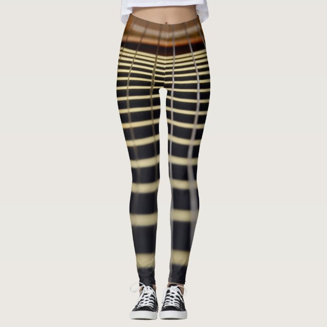 Acoustic Guitar Fretboard Strings Leggings (Front)