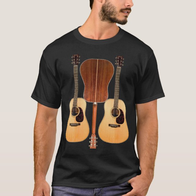 Acoustic Guitar Front and Back Shirt (Front)