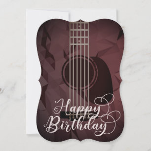 Acoustic Guitar Happy Birthday Card
