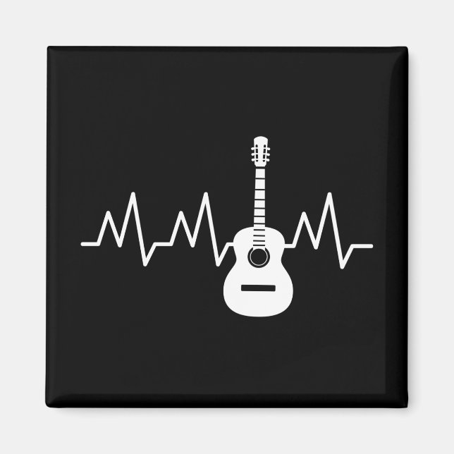 Acoustic Guitar Heart Beat Magnet (Front)