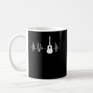 Acoustic Guitar Heartbeat Guitar Musician Coffee Mug
