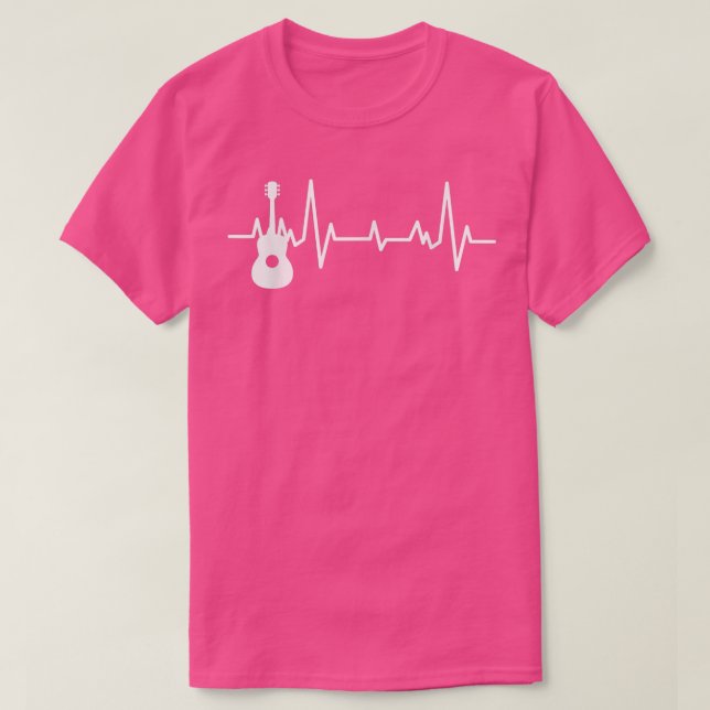Acoustic Guitar Heartbeat Guitar Musician Guitar P T-Shirt (Design Front)