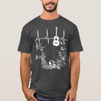 Acoustic Guitar Heartbeat Guitar Musician T-Shirt