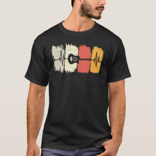 Acoustic Guitar Heartbeat Retro T-Shirt