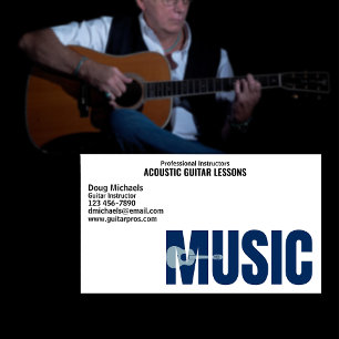 Acoustic Guitar Instructor Business Card