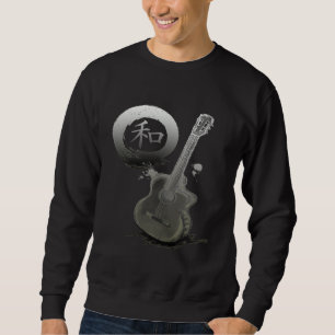 Acoustic Guitar & Japanese Zen Circle Sweatshirt
