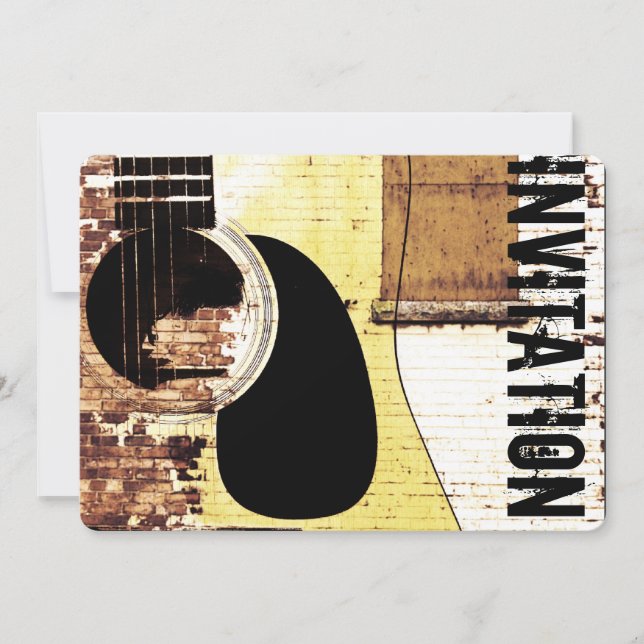 acoustic guitar jazz jam invitation (Front)