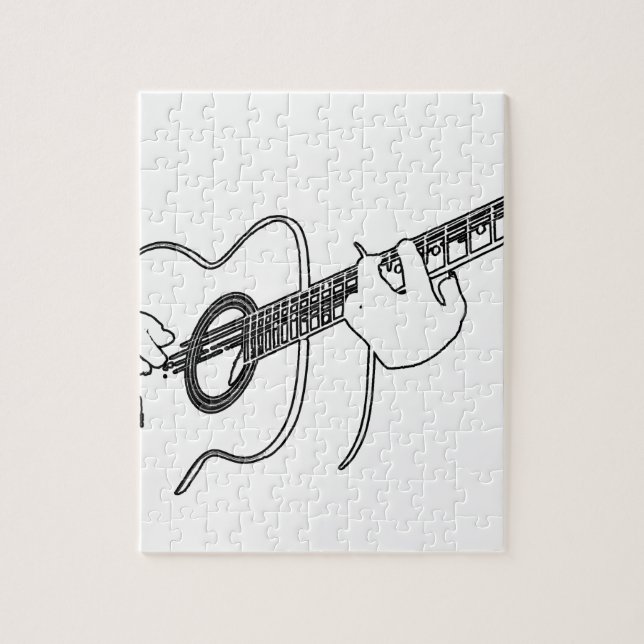 acoustic guitar jigsaw puzzle (Vertical)
