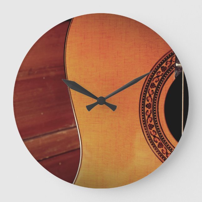 Acoustic Guitar Large Clock (Front)