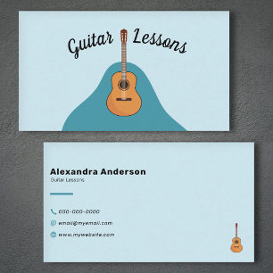 Acoustic Guitar Lessons Business Card