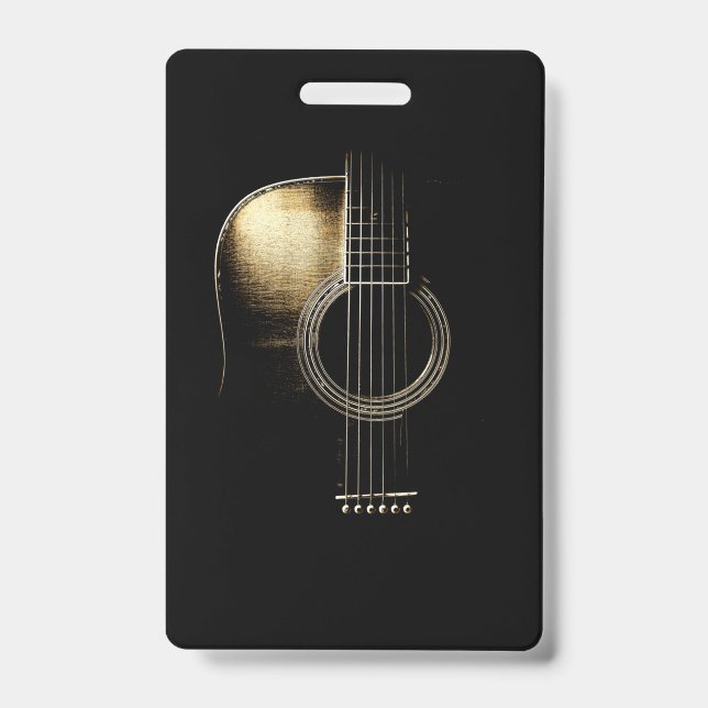 Acoustic Guitar Lite ID Badge (Front)