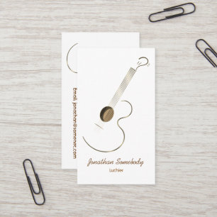 Acoustic Guitar Logo Business Card Template
